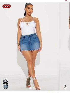 NWT Blue Denim Mini Skirt